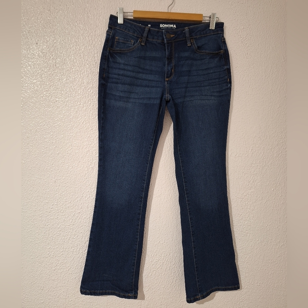 SONOMA  Women's Dark Blue Flare Jeans